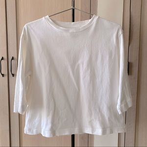 Cotton 3/4 sleeve blouse Muji